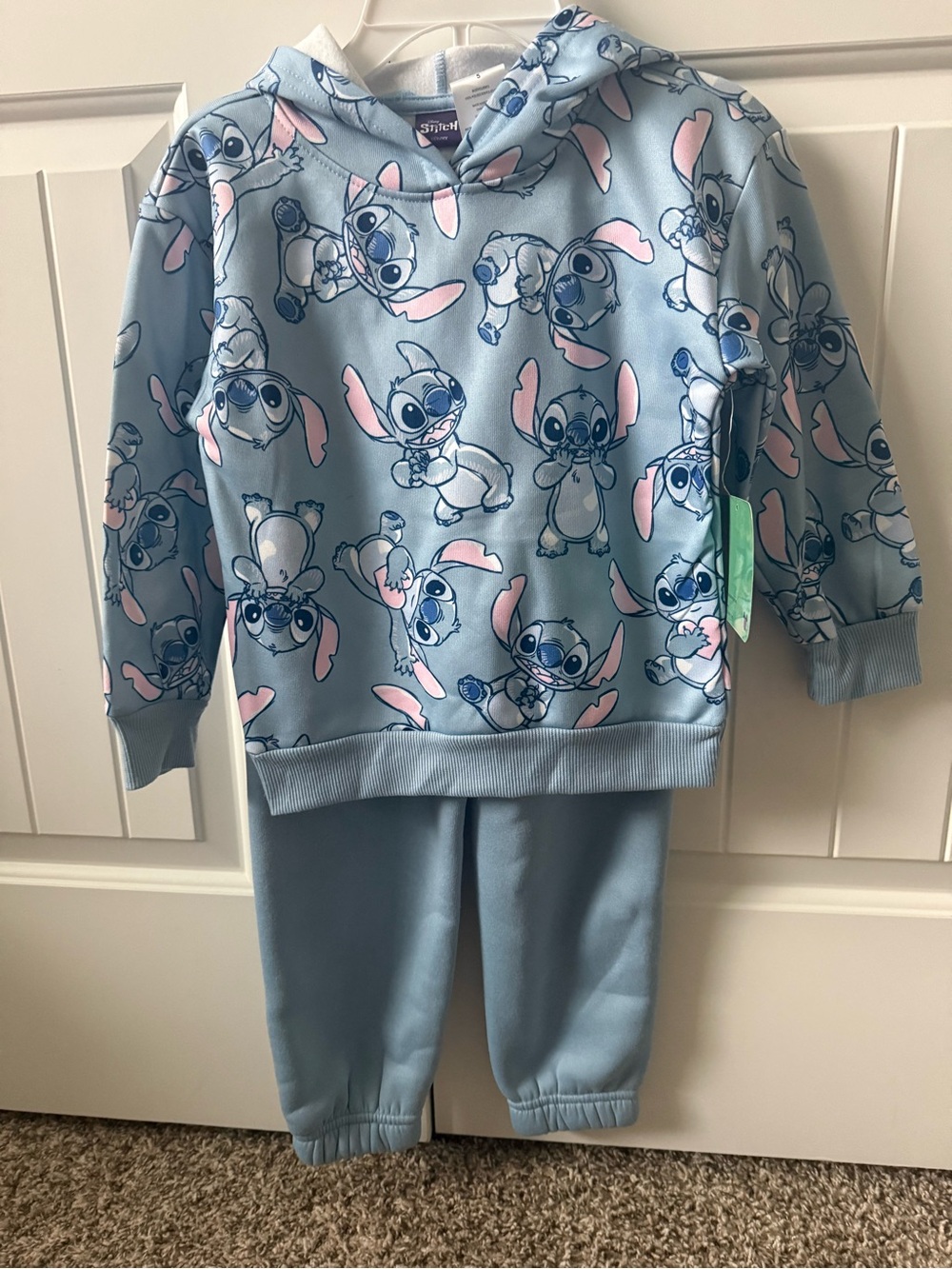 Disney Light Blue Stitch Hoodie and Jogger Set
